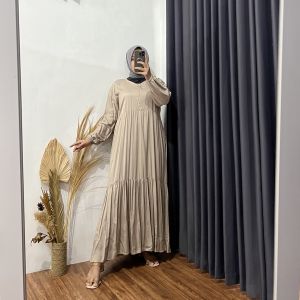 gamis polos premium rayon twill