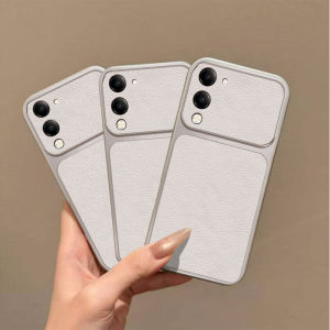 Business Lychee Leather Case for OPPO Reno13 Pro CPH2697 PKK110 Pure Color Shockproof Camera Protection Cover