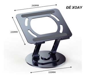 Giá Đỡ Máy Tính Xách Tay Hợp Kim Nhôm Đế Xoay ( MẪU LỚN)