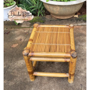 Bàn ghế tre sân vườn để ngoài trời- Ghế làm bằng tre decor cho quán cà phê bún đậu mắm tôm cho người lớn và trẻ em