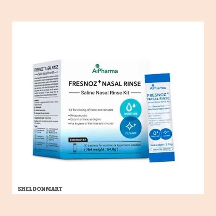 EXP 11 2025 FRESNOZ NASAL RINSE SALINE NASAL RINSE KIT 1 S 5 S 720x720q80