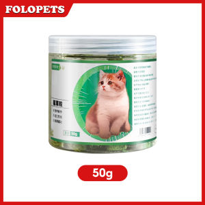 FOLOPETS หญ้าแมวฟรีซดราย ขนมแมว 50 กรัม อกไก่ผสมต้นอ่อนข้าวสาลีฟรีซดราย ช่วยสำรอกก้อนขน หอม ทานง่าย