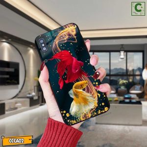 Ốp lưng iphone mặt kính cao cấp - Đôi cá Betta may mắn - 6/6plus/6s/6splus/7/7plus/8/8plus/x/.....