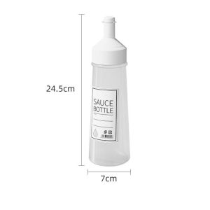 11DDTTII ที่มีขนาด ขวดบีบสำหรับใส่เครื่องปรุง แกดเจ็ตครัว มีฝาปิด ขวดสเปรย์น้ำมัน แบบพกพาได้ โปร่งใสโปร่งใส เครื่องจ่ายซอสสลัด ซอสมะเขือเทศทอดยาว