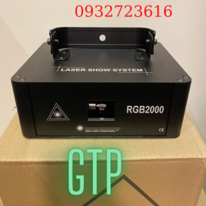 [TD] ĐÈN LASER 2 W RGB  HIỆU ỨNG QUÉT TIA VÀ HÌNH 7 MÀU.
