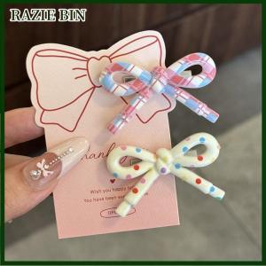 RAZIE BIN 10 cái Kẹp tóc nơ màu ngọt ngào Hàn Quốc Kẹp Tóc Nữ Kẹp tóc Phụ kiện tóc mỏ vịt