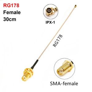 GORGE 1Pcs 30cm SMA to IPX Cable RG178 RF1.13 RP SMA Female Adapter U.FL IPX Coaxial Cable Adapter for Wifi Router GPS AP