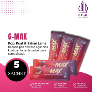 Kopi Jantan Pria Tahan Lama Penambah Stamina Kuat dan Memperbaiki Vitalitas G-Max Coffe Gingseng Sudah Terdaftar Bpom isi 10 sachet