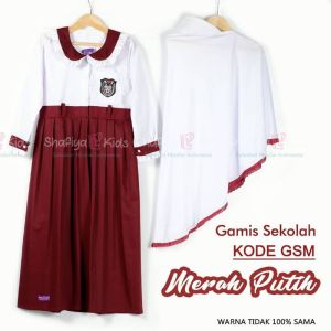 PROMO Seragam SD Merah Putih Model Gamis Brand Shafiya Kids TERMURAH