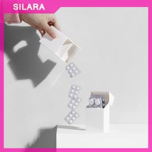 SILARA ABS lật hộp lưu trữ vuông đa chức năng chống bụi tổ chức photocards tay áo thẻ nhỏ phim phân loại hộp trắng đơn giản