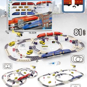 [semuajual] Mainan Kereta Api Cepat 2 Set Kereta / Bullet Train /Mainan Rel Kereta Api Colorful / Train With Track Abu Putih