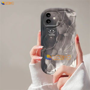 (Lokal Ready) Casesummer Casing hp OPPO A17 A17k A18 A38 A58 A78 A16 A16s A54s A16k A16e A12 A5s A7 A11K A1K A57 A77S A53 2020 A3s A12e A33 A31 A52 A92 A54 Reno 8T 4G Reno 5F 3D Black and Blue Oil Painting 3D Soft Wave Edge TPU Phone Case Cover
