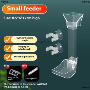 [COD] dgheg Acrylic Aquarium Feeder Tube Dish Transparent Fish Tank Shrimp Snail Food Feeder Bowl Small Food Dispenser Feeding Accessories