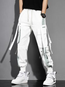 SHALOM Multi-Pockets Korean Cargo Pants For Men and Women Elastic Waist band Affordable - A129