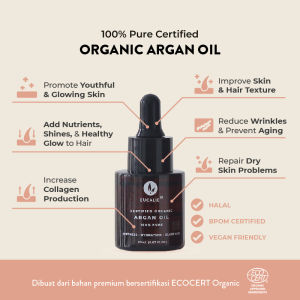 Eucalie 100% Pure Argan Oil 20ml - Serum Wajah - Perawatan Wajah