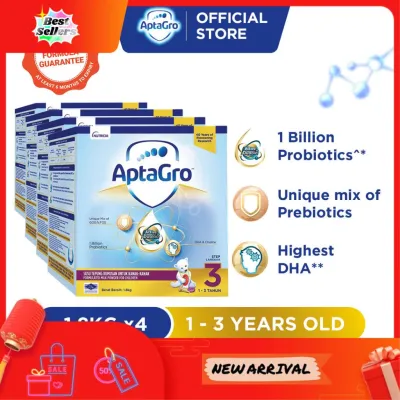 ⭐READY STOCK⭐ ✡Aptagro Step 3 Growing Up Milk Foula 1-3 years (1.8kg x 4)♪