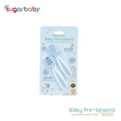 READY BANDUNG SUGAR BABY SUGARBABY icon video play Share: Product Information Section mall inline badge Sugar Baby Pre Spoon 2 Stages Sendok Belajar Bayi BPA FREE / Training Spoon / Peralatan Makan MPASI Bayi SUGARBABY SUGAR BABY