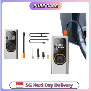 【Pure Care】 Portable Wireless Air Compressor Pump Digital Tire Inflator with LED&USB Charge