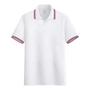 Kaos Polo List Warna Pelangi Lengan Pendek Casual Pria