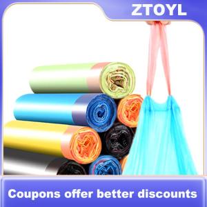 【ZTOYL】 Cầm Tay Đóng Dày Thùng Rác Túi Hộ Gia Đình Dùng Một Lần Thùng Rác Túi Nhà Bếp Làm Sạch Chất Thải Túi Không Thấm Nước Lưu Trữ