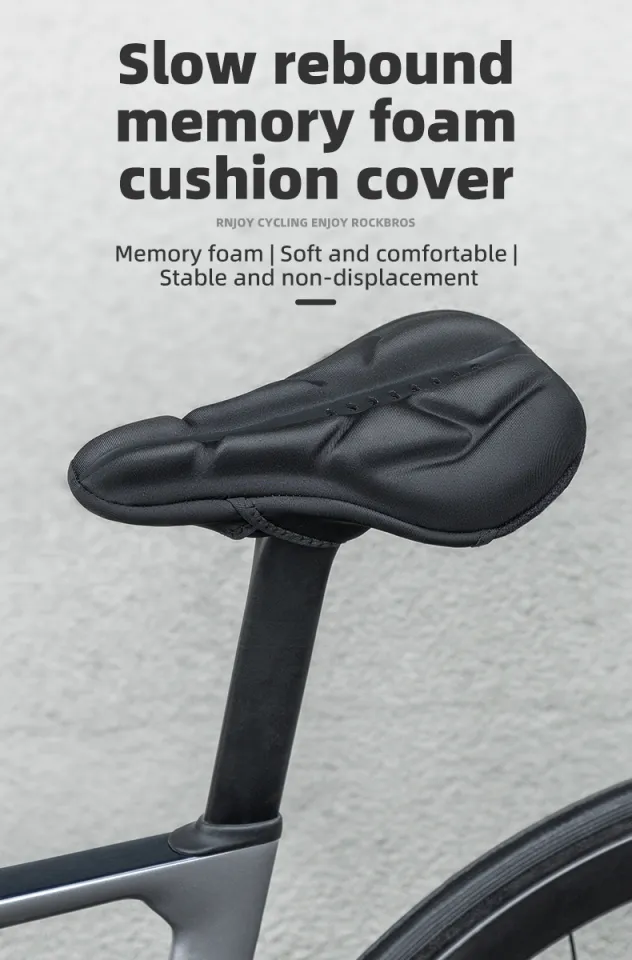ROCKBROS Bicycle Saddle Cover Breathable Soft Memory Foam Cushion Bike Seat  Cover Bike Accessories
