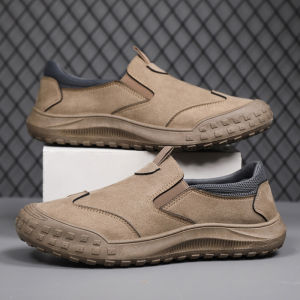 Mens Shoes Autumn Winter New Breathable Non-Slip Wear-Resistant Work Shoes Fashion Trend Thick Sole Cushioned Sports Shoes Export Large Size [ Free Shipping ]