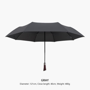Parachase Foldable Men Umbrella Windproof Aluminum 8 Bones Fully Automatic Rain Umbrella Wooden Handle Business Style Travel Outdoor Big Golf Umbrella Luxury