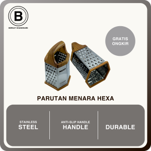 Parutan Menara Coklat 6 in 1 Greater Serbaguna Stainless Steel Anti Karat Kitchenware