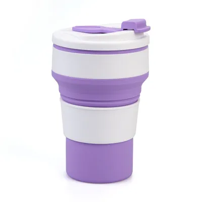 BPA Free Collapsible Water Bottle for Travel Gym Camping Sports Leakproof 350ml 600ml Foldable Silicone Bottle