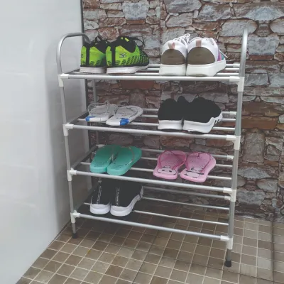 RSB 004 RAK SEPATU / RAK SEPATU ALUMINIUM Knockdown 4 susun Hambalan