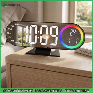Sikiwind Digital Alarm Clocks with USB Powered Large Display for Heavy Sleepers Adults Teens Kids Seniors