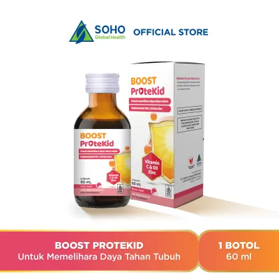 BOOST Protekid Suplemen Kesehatan Anak Vitamin C & D3 Zinc Rasa Apel - Sirup 60 ml