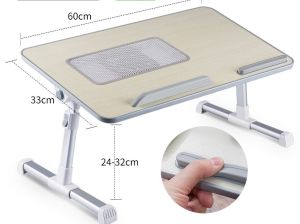 LARGE SIZE LAPTOP LAP DESK BED TRAY TABLE WITH FOLDABLE LEGS ANGLE AND HEIGHT ADJUSTABLE PORTABLE STAND FOR DESKTOP RISER NOTEBOOK PC OFFICE READING WRITING EATING SOFA COUCH FLOOR (60 BY 32 CM)