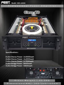 NEW Power Amplifier FEST MX-60000 CLASS TD ORIGINAL FEST