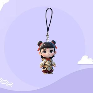 Lotus root cake cp pendant Nezha 2 devil child haunting the sea cartoon animation high value mobile phone chain Nezha Aobing schoolbag pendant