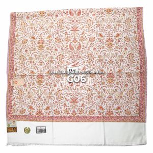Sorban LULU Kashmiri Full Motif 986JR Sulam Jacquard PUTIH Elegan