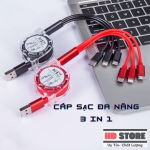 Cáp Sạc Và Truyền Dữ Liệu Vitog 3 Trong 1 Đa Năng Tốc Độ Cao