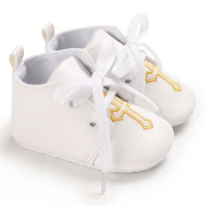 Baby Shoes 0-18M White Baptist Shoes Soft Sole Casual Sports Boys Gentlemens Walking Shoes First Step Walker