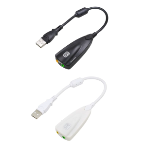 Chuyên nghiệp 5hv2 USB âm thanh bên ngoài cho máy tính xách tay PC chất lượng Khả năng tương thích rộng USB âm thanh bên ngoài 20cm cáp