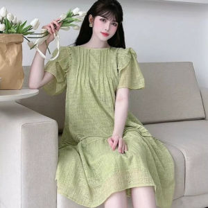 Váy bầu dự tiệc mùa hè bauxinh Đầm bầu thiết kế chất ren hai lớp đẹp sang chảnh VB48