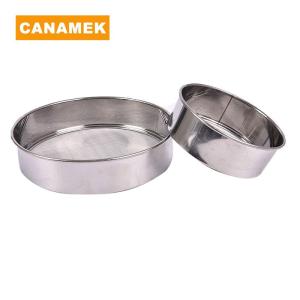 【CANAMEK】 Kitchen Mesh Flour Sifter Round Stainless Steel Flour Sieve Strainer Sifters