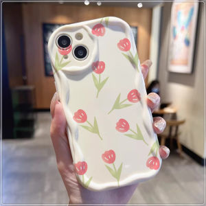Fresh flowers Compatible for IPhone 15 Plus 11 14 13 12 15 Pro Max XR X XS Max 15 7Plus 8plus Wavy Curved Edge