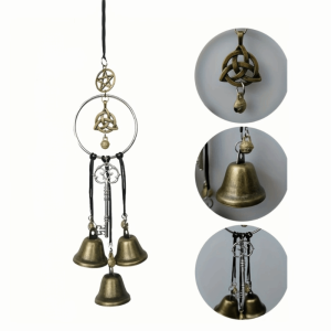 NUBE Metal Pendant Witch Bell Vintage Zinc Alloy Wind Chime Creative Hanging Decoration Home Decoration