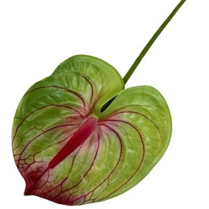 WININ Multicolor Artificial Small Anthurium Soft Rubber 60cm Fake Flower Real Touch Faux Red Palm Home Decoration