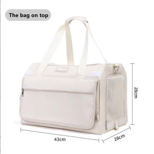 Double-layer breathable pet carrier - spacious cat backpack perfect for traveling with two cats