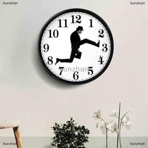 [COD] kunzhan Funny Walks Clock Classic Wall Watch Funny Walking Silent Mute Clock Home Dector
