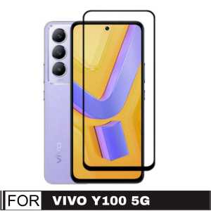 Promo Tempered Glass Vivo Y100 5G / Vivo Y200e 2024 / Vivo Y27 4G / Vivo Y27 5G 2023 / Vivo Y16 2022 Anti Gores Layar Tepi Hitam