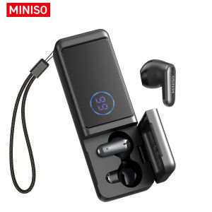 1-Year Warranty — MINISO MS120 3-in-1 Bluetooth Headphones: Outdoor Sports Multifunctional Wireless Headset (Bluetooth 6.0 Built-in Light Power Bank Function) — IPX5 Water-Resistance Rating