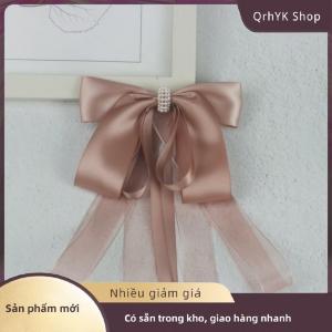 Hàng có sẵn✨ New ngọt ngào lớn Bowknot tóc clip cho phụ nữ Cô Gái Lolita dài Ribbon rắn kẹp tóc dễ thương ponytail tóc ban nhạc thời trang tóc phụ kiện