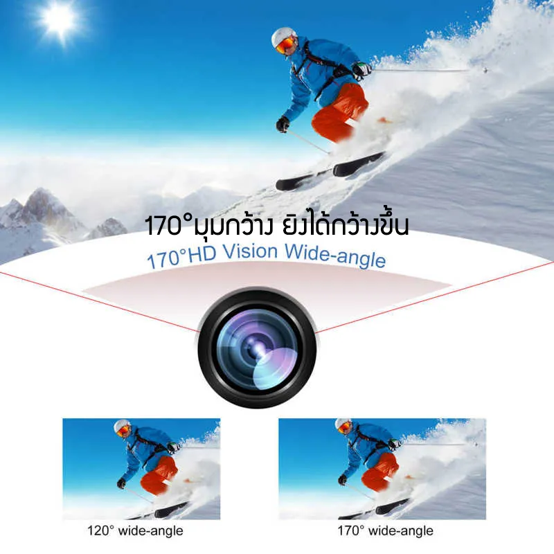 SJCAM SJ4000 AIR กล้องแอคชั่น หน้าจอคู่ SJ4000 Wifi 4K Ultra HD กล้องใต้น้ํา 30 เมตร กันน้ํา กล้องติดหมวกกันน็อค รับประกัน 1 ปี